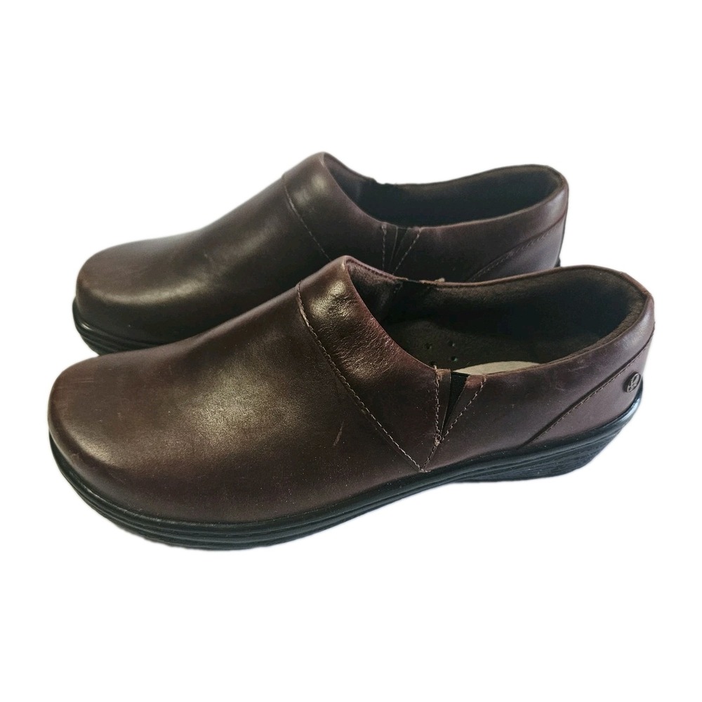 Klogs Footwear Size 9M MISSION Brown Leather Clogs Loafers Women's Shoes